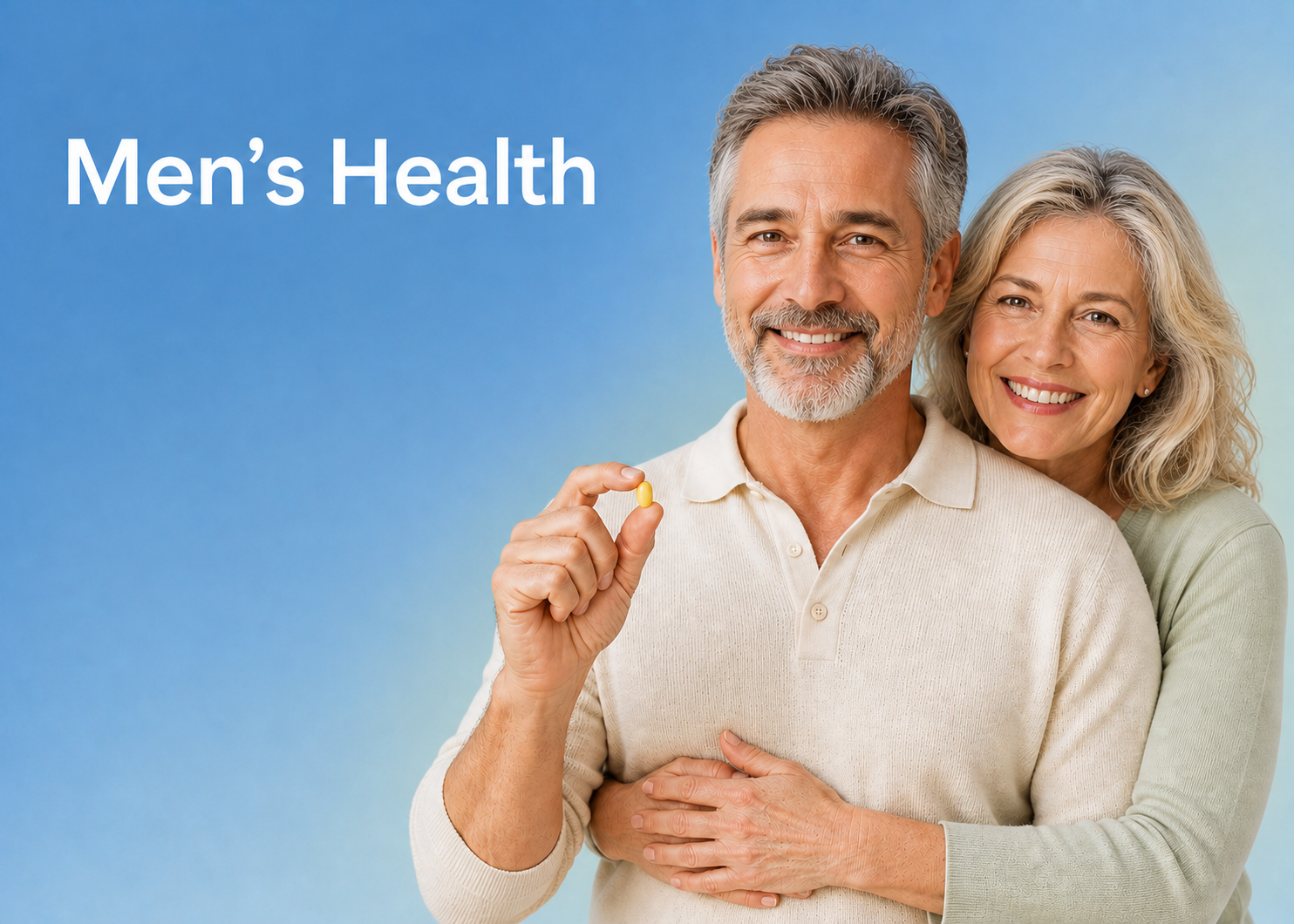 A couple together after starting private men’s health care