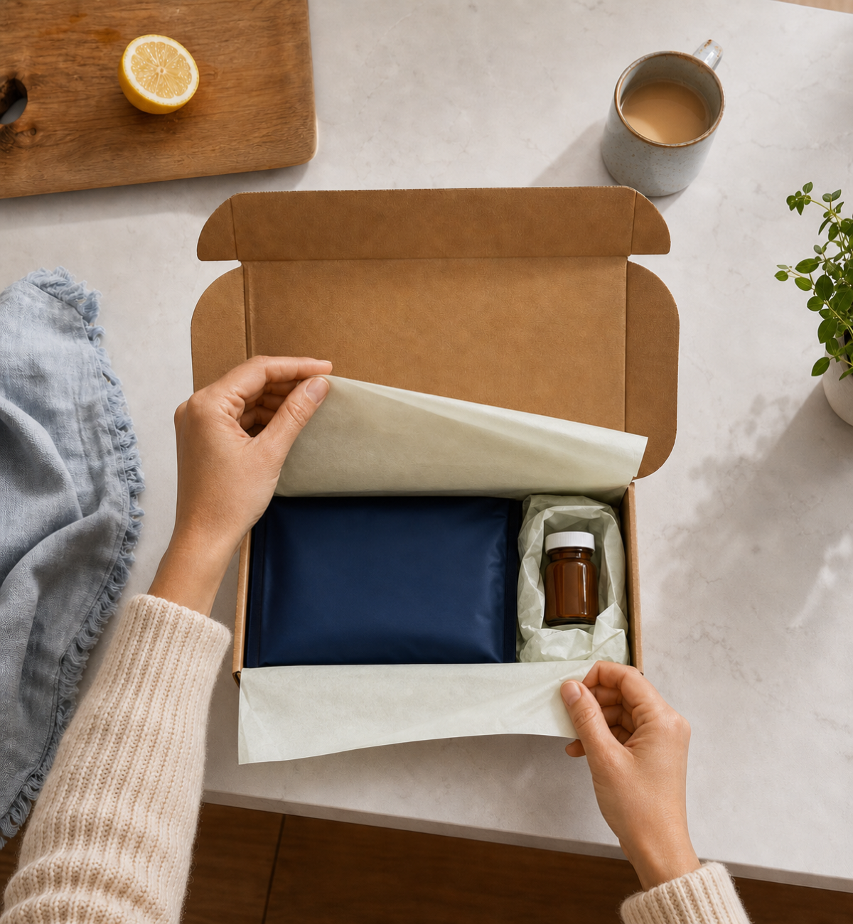 Opening a Beyond Health delivery at the kitchen table