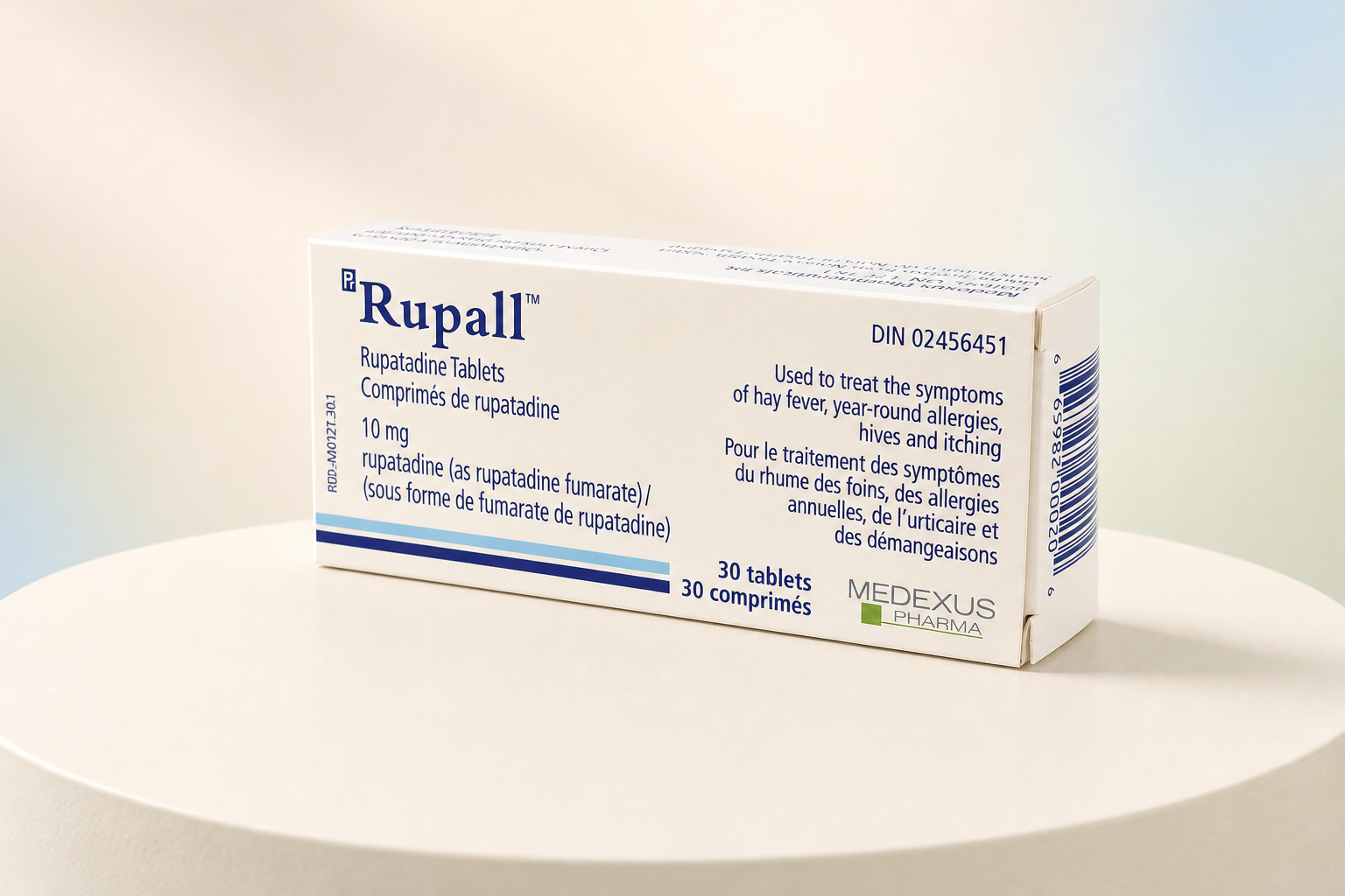 Rupatadine 10 mg tablet carton
