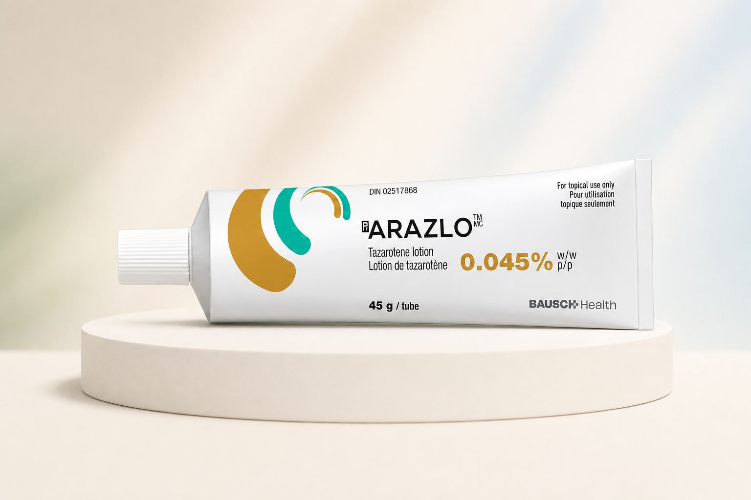 Arazlo tazarotene 0.045% lotion tube