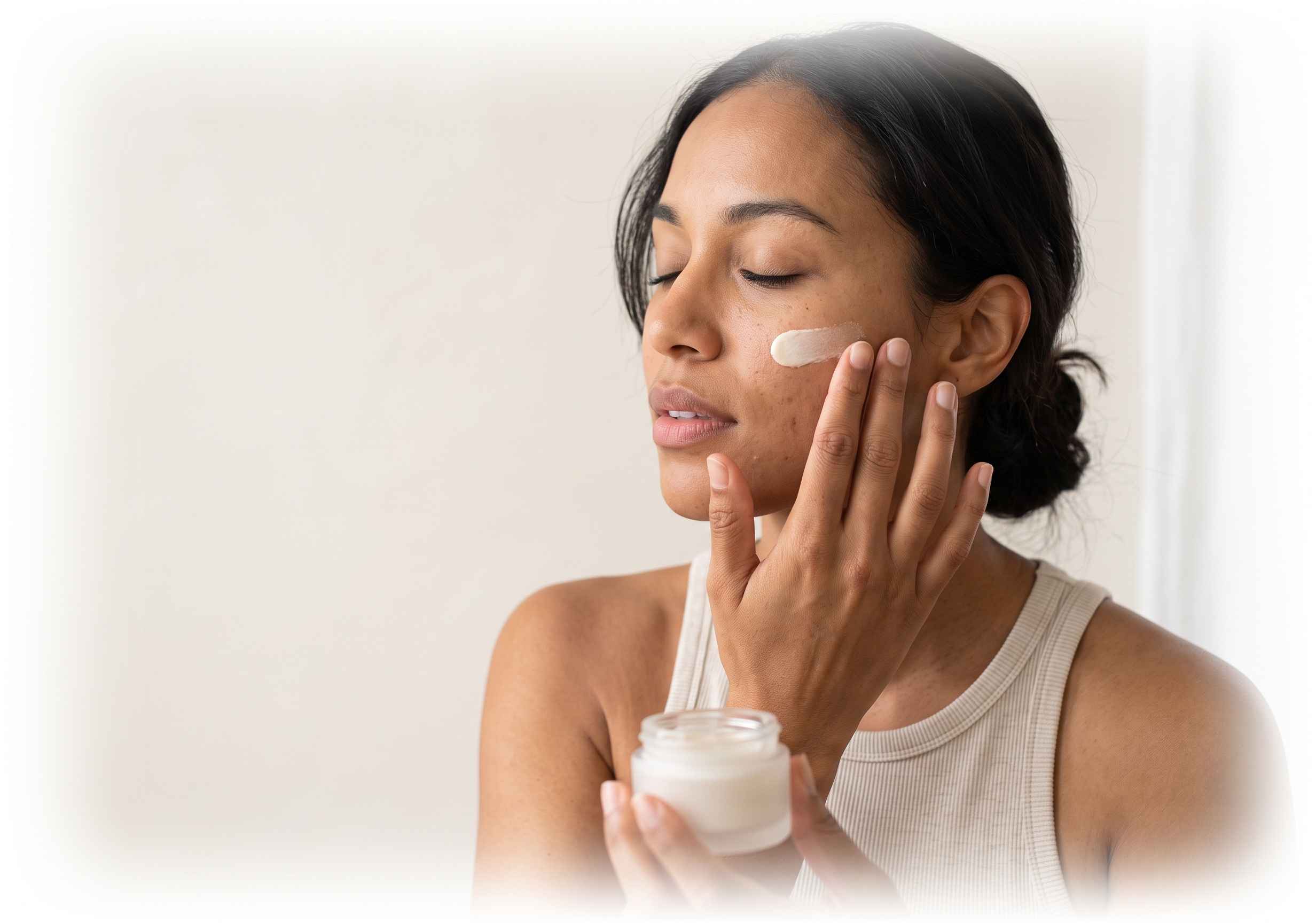 Even skin tone after pigment treatment